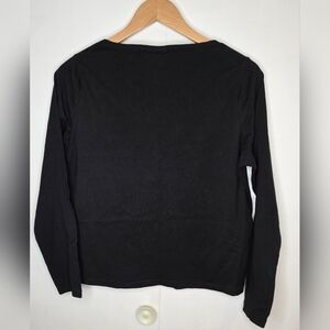 Frank & Oak Long Sleeve Cotton Black Pullover